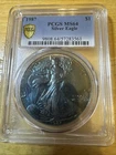 1987 American Silver Eagle ASE *PCGS**BLUEBERRY TONED * * Beautiful Coin *
