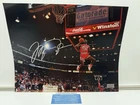 Michael Jordan Signed Chicago Bulls 'FREE THROW DUNK' 11x14 Photo AD COA NBA HOF