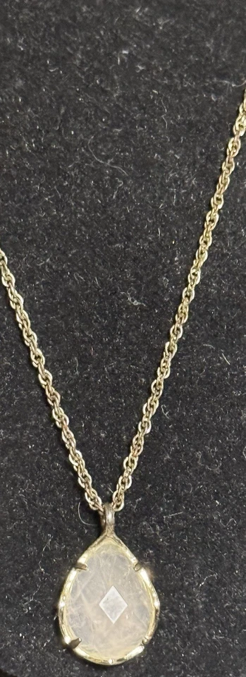 Kendra Scott KIRI Delicado Collar 18 pulgadas Minimalista Cuarzo Rosa Chapado en Oro Regalo Foto 4 de 4