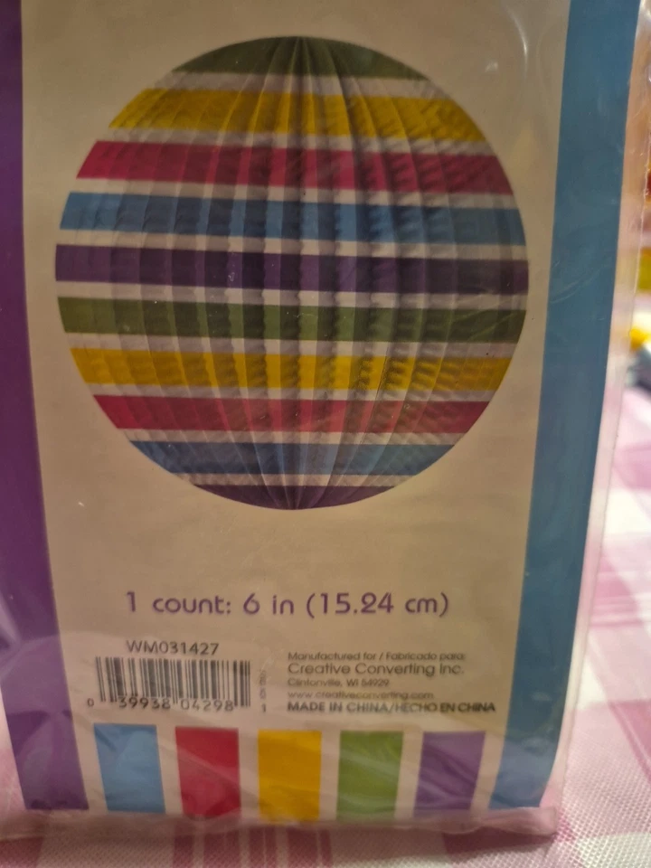 creative converting paper lantern 6 in multicolor Hanging Ball (No Light) - Image 4 of 4
