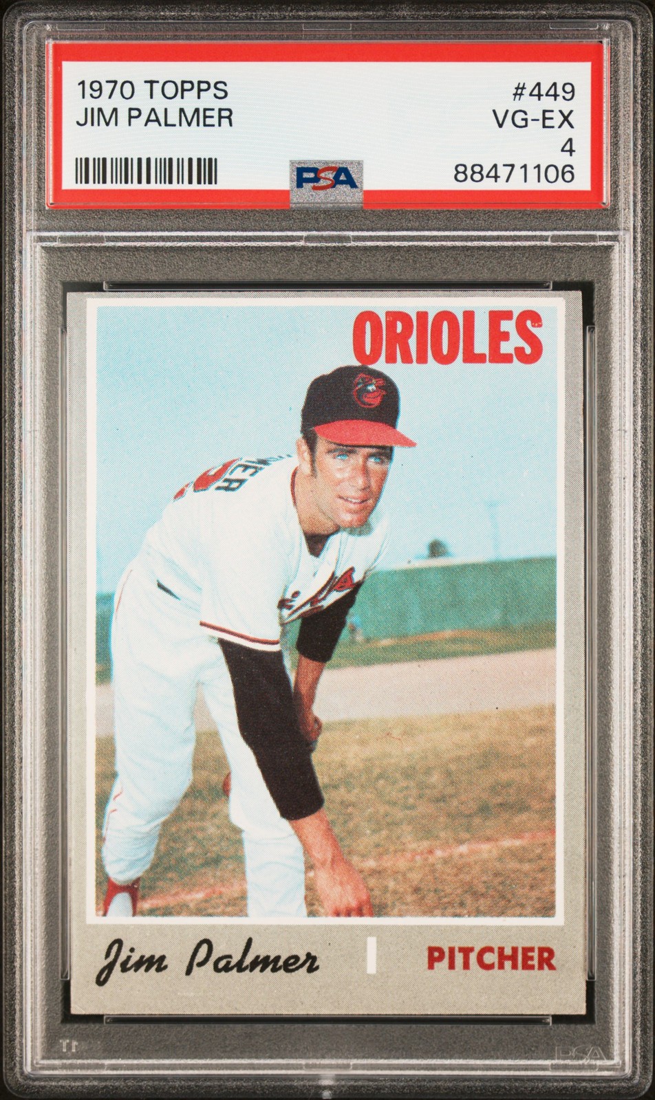 1970 TOPPS #449 JIM PALMER PSA 4