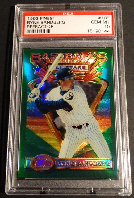 1993 93 Topps Finest Refractor Ryne Sandberg PSA 10 CUBS HOF (717)
