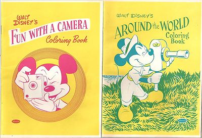 4 Small Walt Disney & Mickey Mouse Whitman Coloring Books 1957 ~ Few  Colored Pgs | eBay