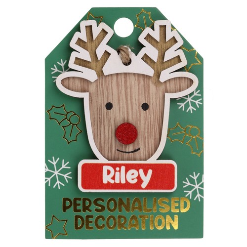 Christmas Tree Reindeer Ornaments Decorations Personalised Names - Picture 325 of 388