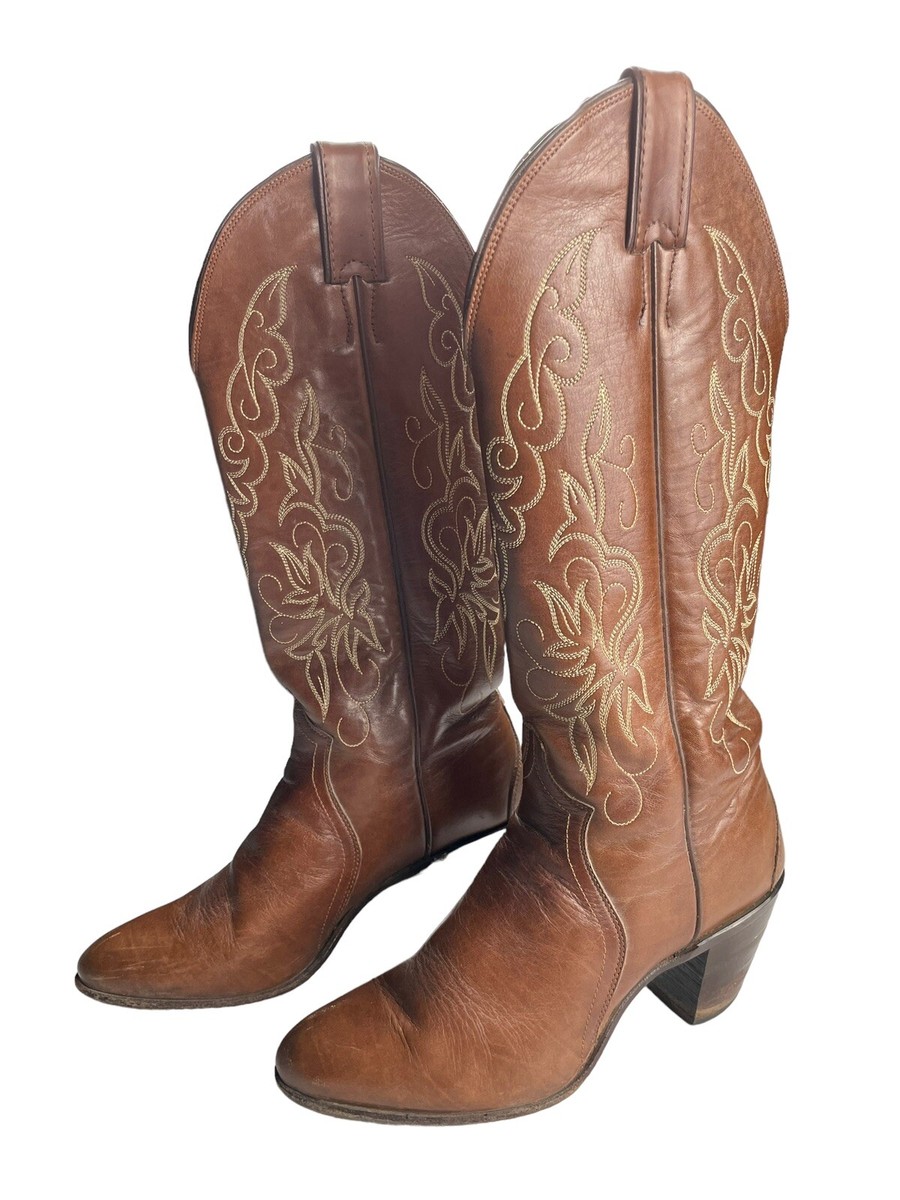 Justin Brown Leather Pointes Boots Justin Men main image 3