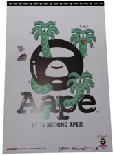 SIGNED Steven Harrington x Aape Poster - 32" x 20" - A Bathing Ape BAPE - 2018