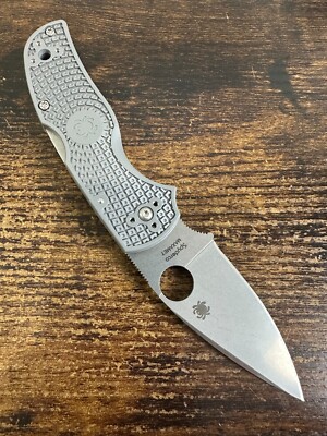 Spyderco Native 5 Lightweight FRN Maxamet C41PGY5 FACTORY SECOND *MICROPITTING*
