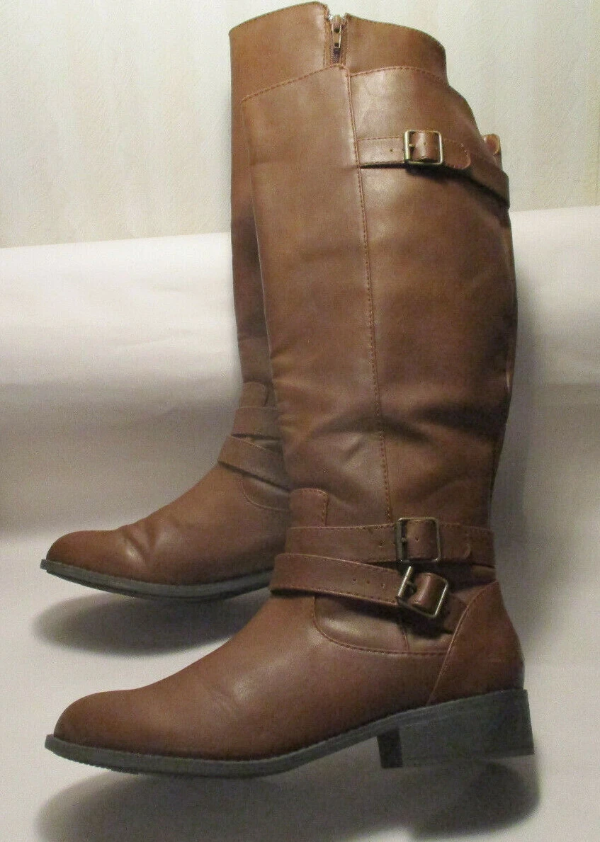 American Eagle Womens 10M Cognac Color Zip Up Knee High Riding