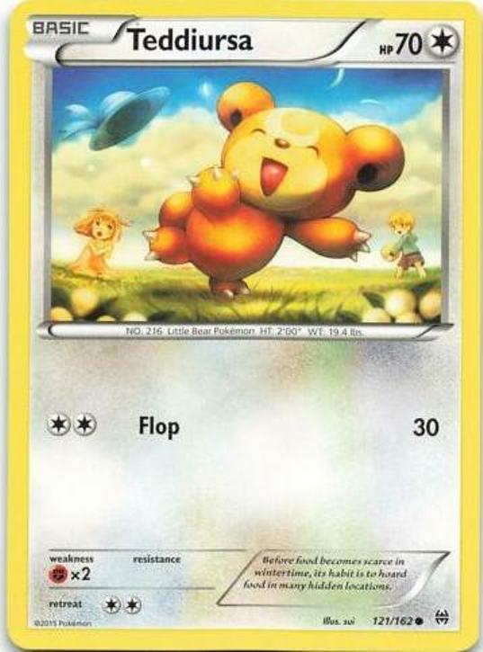 Teddiursa 121/162 XY Breakthrough Uncommon PERFECT MINT! Pokémon