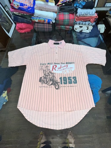 Vintage Peter B Short Sleeve Surfer Shirt Mens S Biker Motorcycle Scooter Surf - Picture 2 of 14