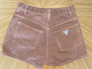 brown denim shorts