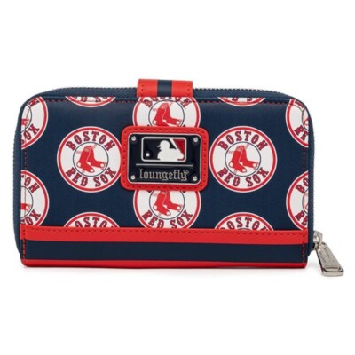 Loungefly MLB Boston Red Sox Logo Wallet NEW MLB Boston Red Sox Patches Zip Around Wallet | Loungefly main image 3