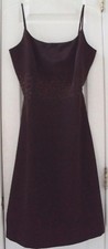 NEW TAG! ANN TAYLOR 4 DARK BROWN w/ GOLD METALLIC FLORAL A-LINE COCKTAIL DRESS