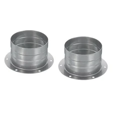 2pcs 3 Inch Duct Connector Flange Metal Straight Pipe Exhaust Hose Flange