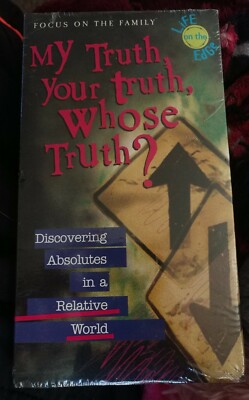 My Truth Your Truth Whose Truth VHS Video Tape Focus On The Family 2000 Inspire