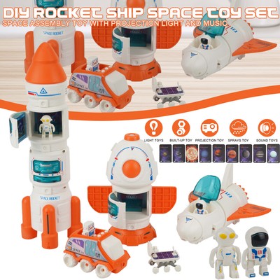 Spielzeug Spaceshuttle Weltraummission Rakete Spielzeugset für Kinder Geschenk
