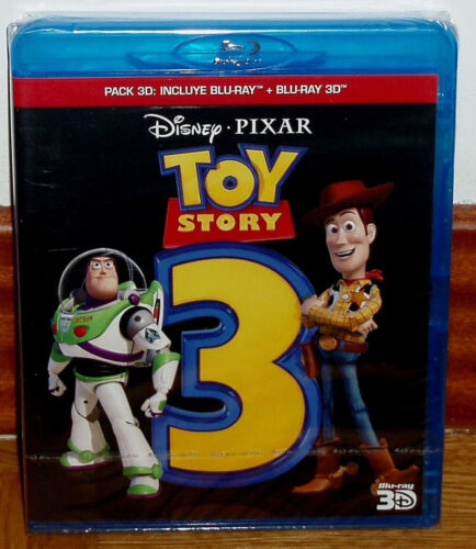 Toy Story 3 Disney Combo Blu-Ray 3D +2 Blu-Ray Sealed New (Sleeveless Open) R2