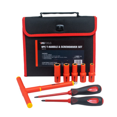VDE & VPS 3/8'' Drive T-Handle, Sockets & S/Drivers 8 Pc (HEV BEV PHEV) - RG10110