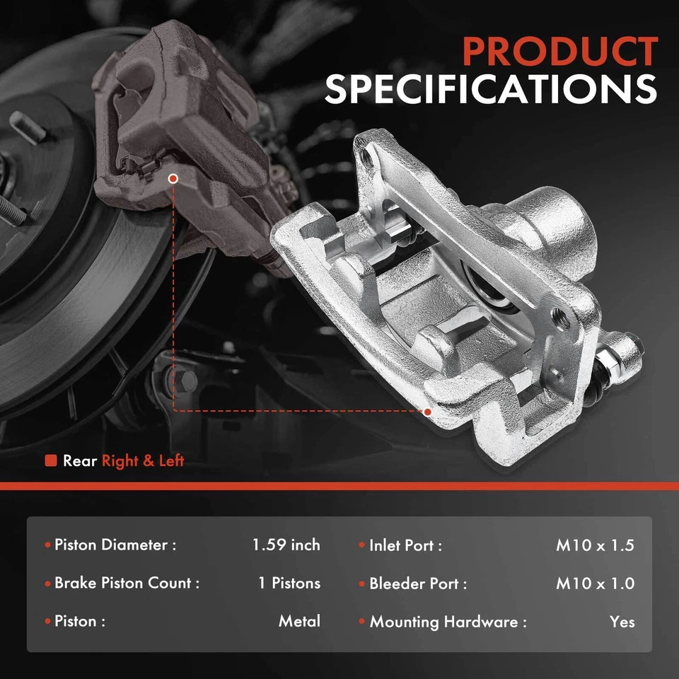 4x Pinza de freno delantera y trasera con soporte para Chevy Equinox Saturn Vue Pontiac Foto 3 de 4