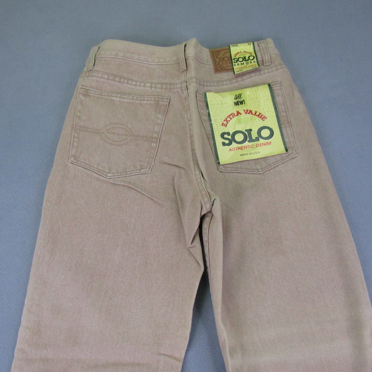 Vintage Solo Semore Jeans Mens 32x30 Tan Denim Baggy Vintage Solo Semore Jeans Mens 32x30 Tan Denim Baggy