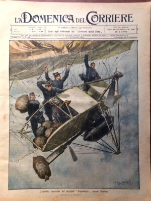 La Domenica del Corriere 3 October 1909 Catastrofe del Republique Ferber Ortler