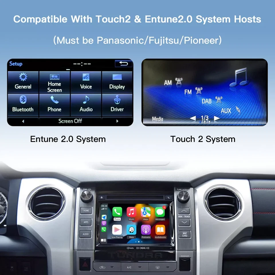 Wireless Carplay Android Auto Retrofit für Toyota Touch2 Entune 2 System 2014-19 - Bild 4 von 4