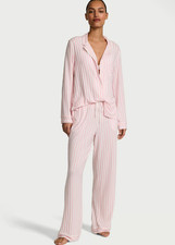 Victoria's Secret SoSoft Modal Long Pajama Set, Pretty Blossom Iconic Stripe