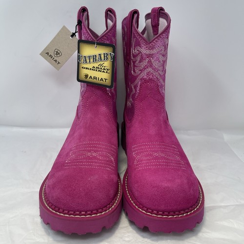 Ariat Damen 7,5 B Hottest Pink Metallic Western Fatbaby Stiefel Cowgirl Neu mit Karton - Bild 3 von 12