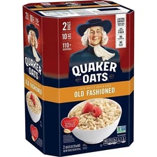 Quaker Oats Old Fashioned Oatmeal ( 5 lbs, 2-count - Total 10 lbs ) Sodium-Free