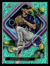 2023 Topps Chrome Cosmic #118 George Kirby Aqua Equinox Refractor #/199