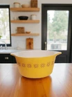 Vintage Pyrex Town & Country Casserole Dish #473 1 Qt. Pumpkin Orange Brown Hex