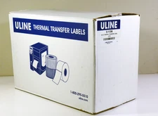 Uline S-11296 5 x 2.5" Thermal Transfer Labels, Ribbon Required - 4 Rolls