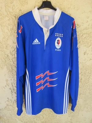 Maillot rugby STADE FRANÇAIS PARIS 2001 bleu ADIDAS vintage shirt XL - Photo 1/4