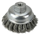  13155 3-1/2" Single Row Knot Wire Cup Brush, .023" 3-1/2" Dia .023" Wire Size