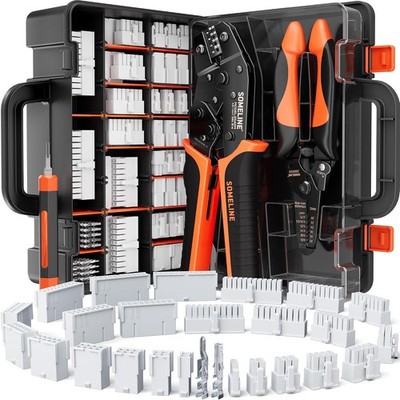 SOMELINE Mini-Fit Jr Crimpzange Set 2-24 Polig 4,2mm mit Auspinwerkzeug für PC
