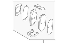 Genuine Hyundai Disc Brake Pad Set Front 58101-D4A10