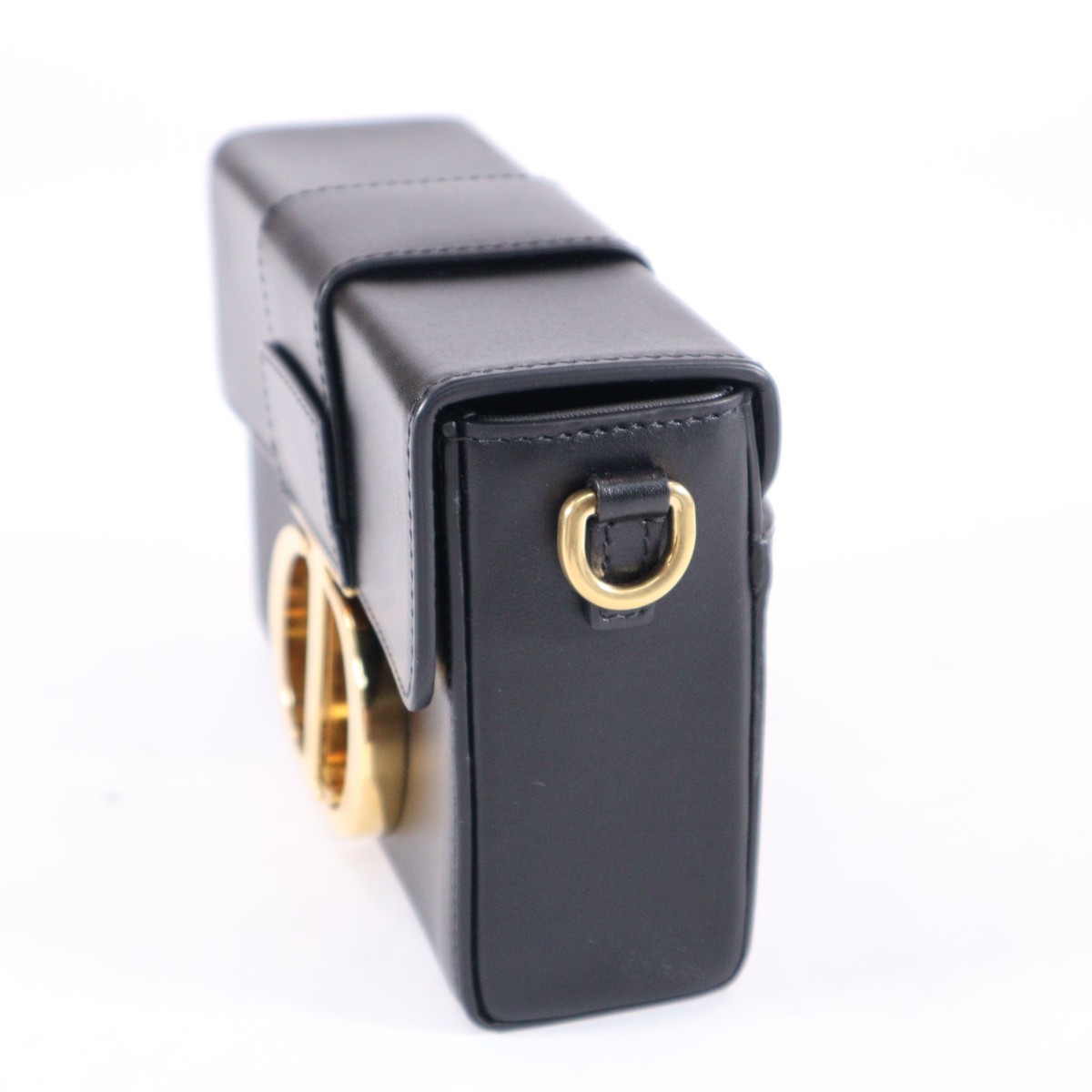 Christian Dior 30 Montaigne Black Calfskin Leather Box Bag View 4