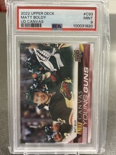 2022-23 UPPER DECK MATT BOLDY YOUNG GUNS CANVAS PSA 9