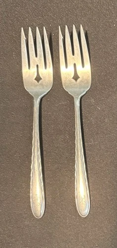 Towle Silver Flutes Sterling Silver Salad Fork. 2 total