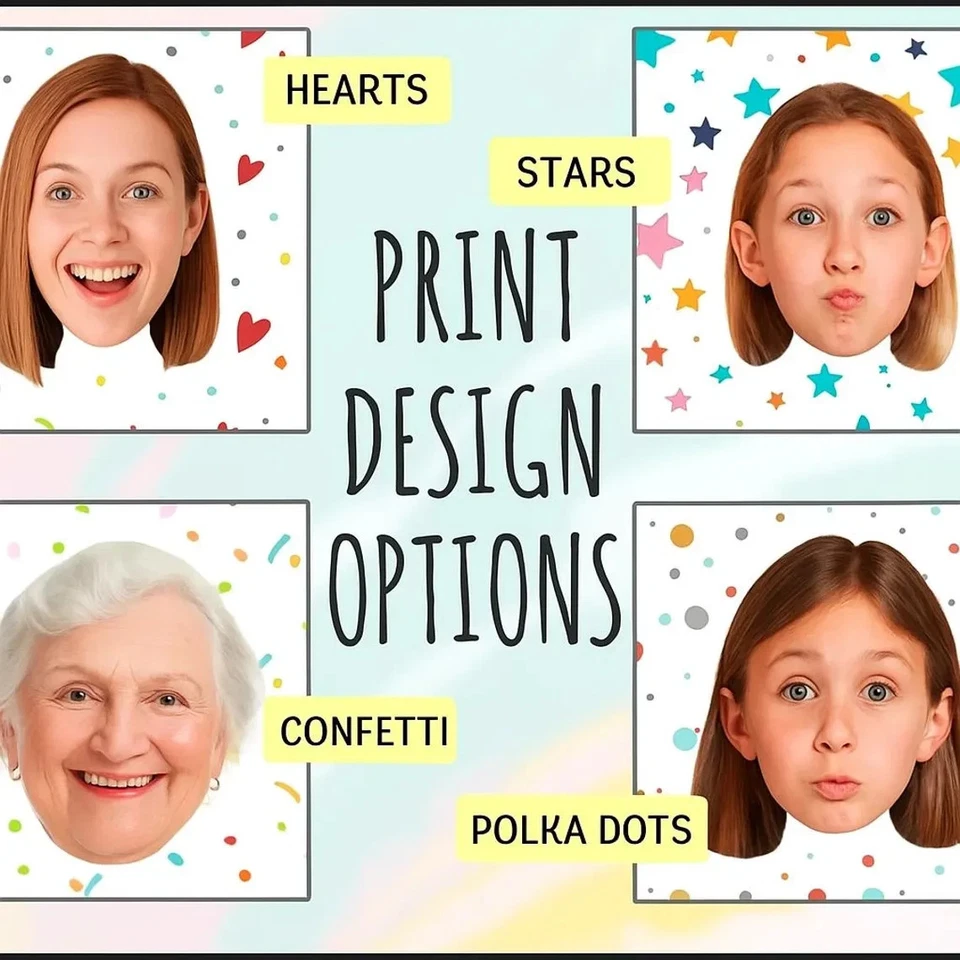 Personalized Photo Face Party Hats Custom Birthday Decor Birthday Caps Activity - Image 3 of 4