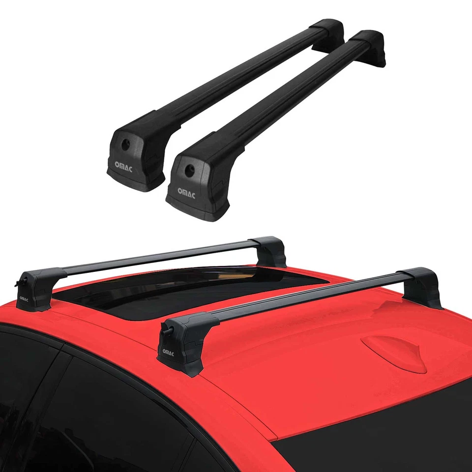 Fix Points Roof Racks Cross Bar Carrier for Mazda 3 Sedan 2004-2009 Black 2Pcs - Изображение 2 из 4