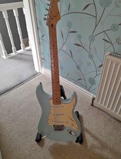 Squier Deluxe Stratocaster Fender Daphne Blue 2014 Duncan Designed Indonesia