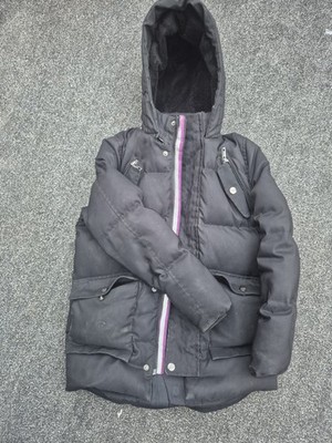 Ted Baker Jungen dicker warmer Wintermantel Jacke mit Kapuze 9-10 Jahre schwarz 