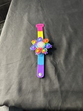 Girls Pop Fidget Spinning Light Up Silicone Adjustable Bracelet