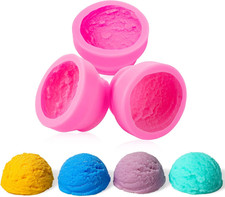 Silicone 3D Ice Cream Ball Shape Silicone Molds Cookie Pastry Mould Soap Candle