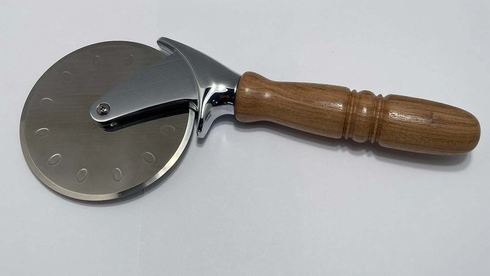Heavy Duty Stainless Steel Pizza Cutter With A Red Elm Wood Handle
Opens in a new window or tab
