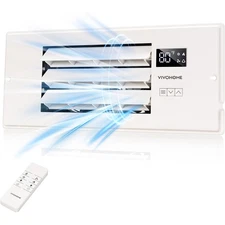 4''x12'' Opening Register Booster Fan & Adjustable Wind Direction Louver 10Speed