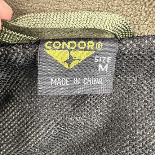 Condor Jacket Mens Medium Green Alpha Micro Fleece Full Zip Tactical Patches - Picture 9 of 13