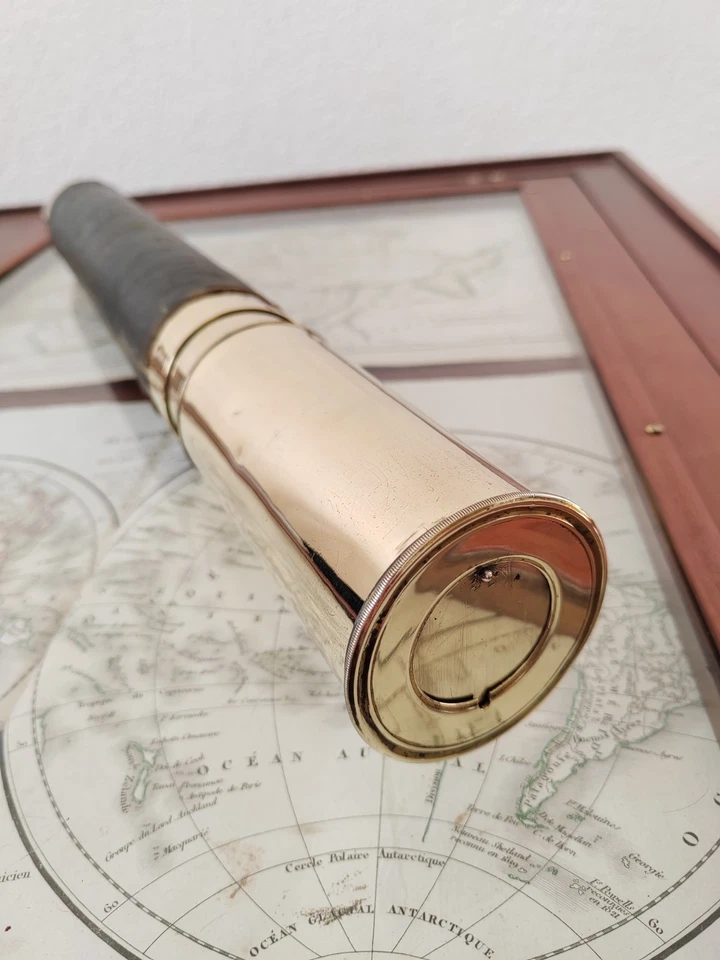 Ancienne longue vue de marine XIXe - laiton - Spyglass - Photo 2/4