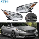 For Honda Accord Sedan 2016-2017 Full LED Headlight Factory Headlamp Chrome Pair